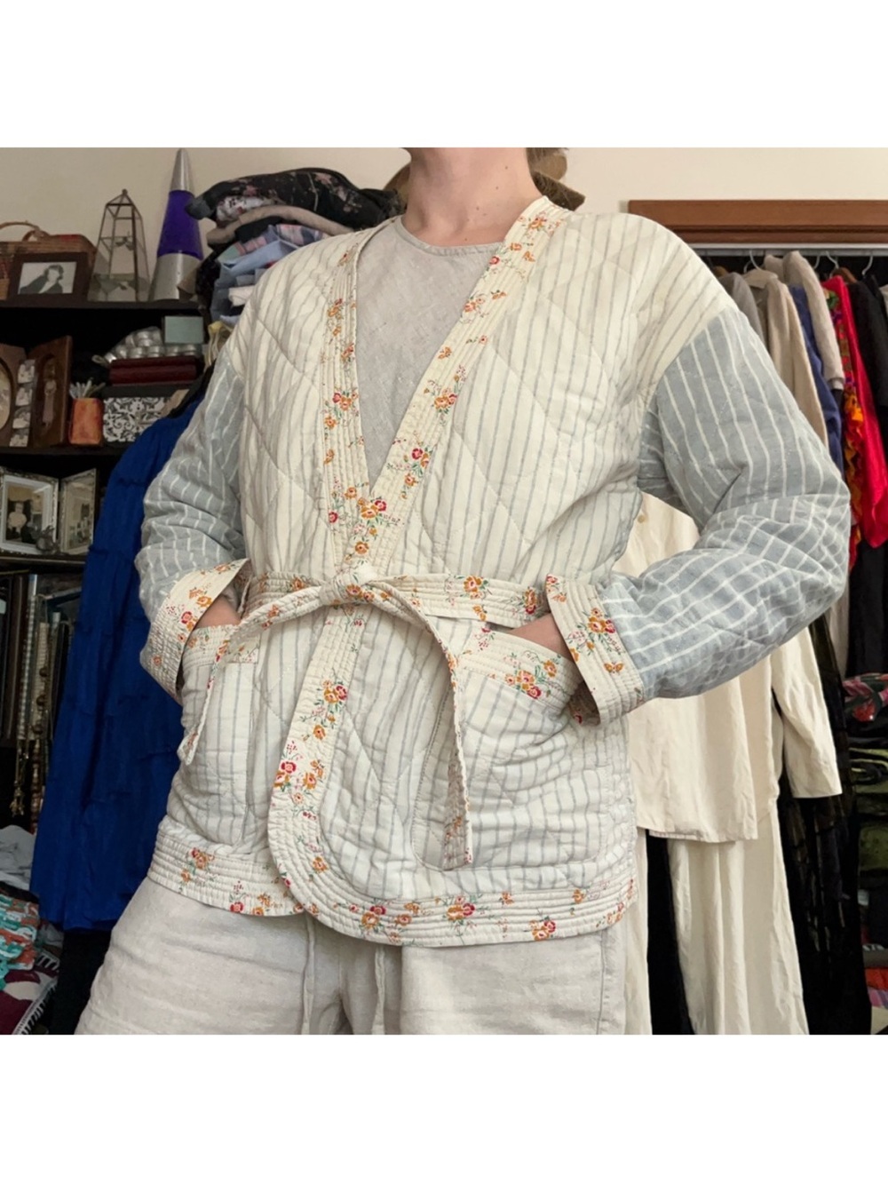 2019 Madewell x The New Denim Project Cotton Patchwork Quilted Jacket S Fall - Picture 12 of 16
